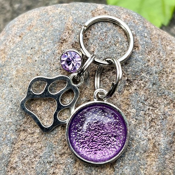 Artisan Other - Pet Collar Charm Purple